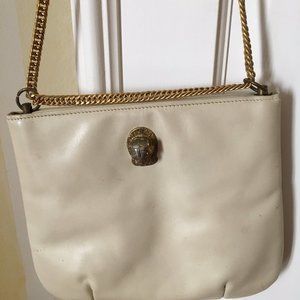 Vintage Ruth E. Saltz Cream-Colored, leather purse